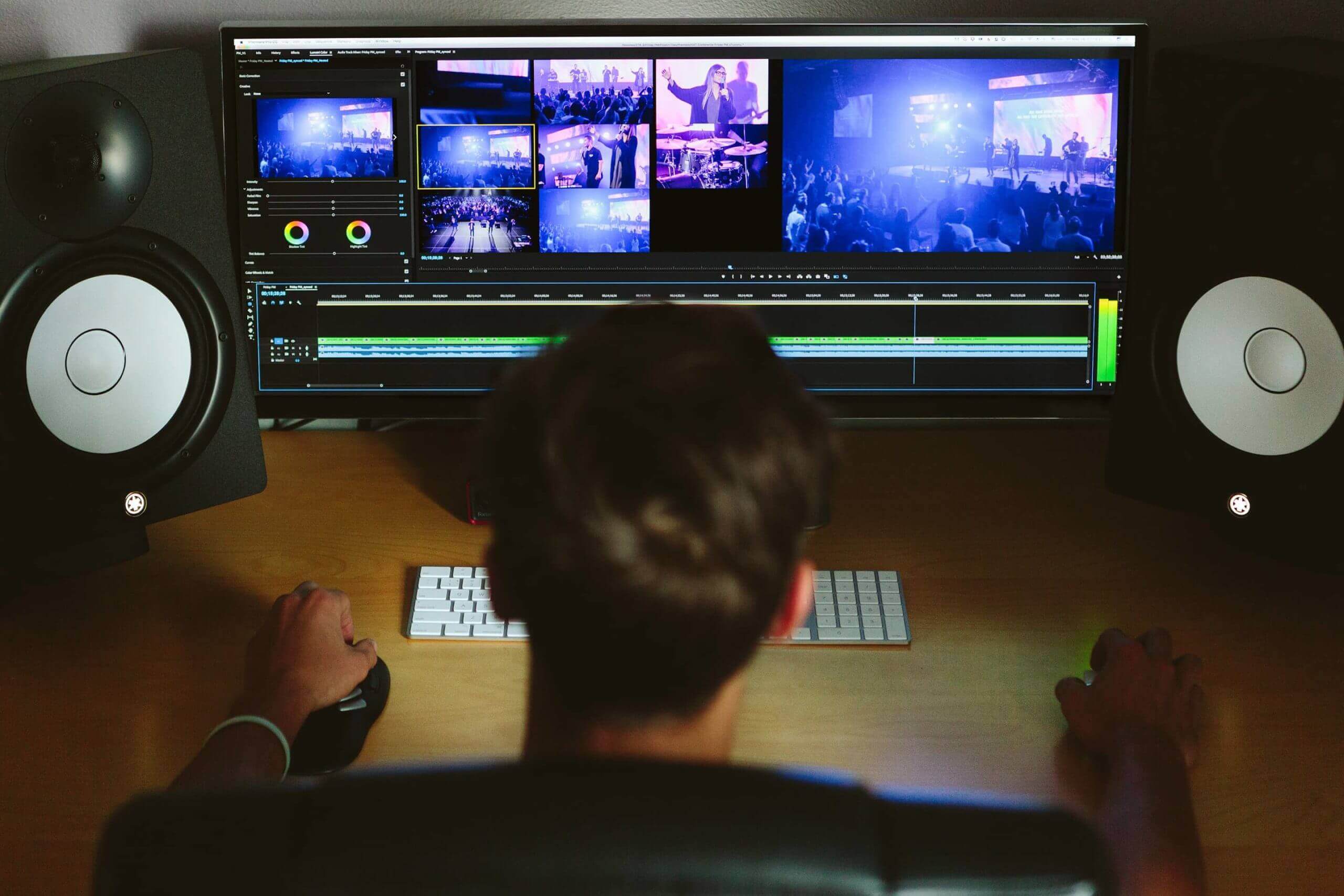 post production professional editing timeline
