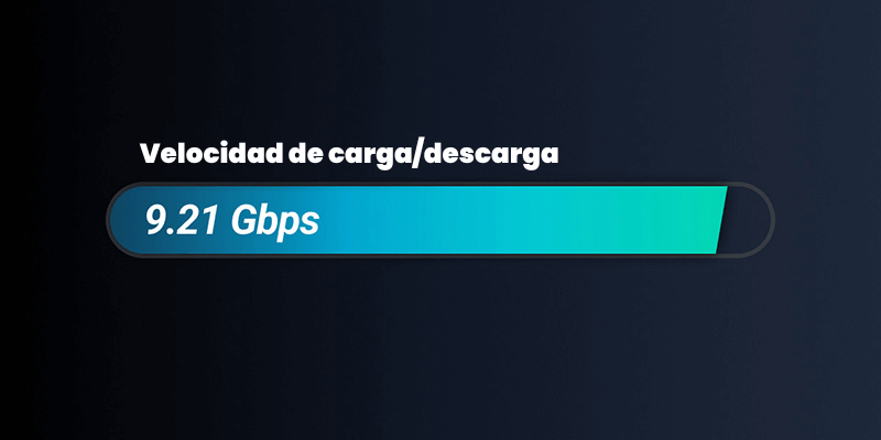 UploadDownloadSpeed MASV es la primera solución de transferencia de archivos en la nube que se optimiza para velocidades de transferencia de 10 Gbps