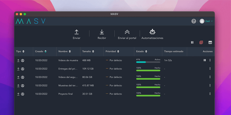 masv desktop app automatizaciones vacio