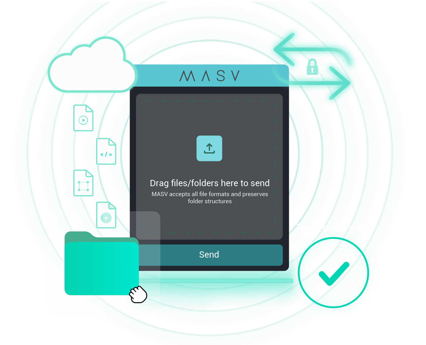 MASV can transfer your large files fast and securely.