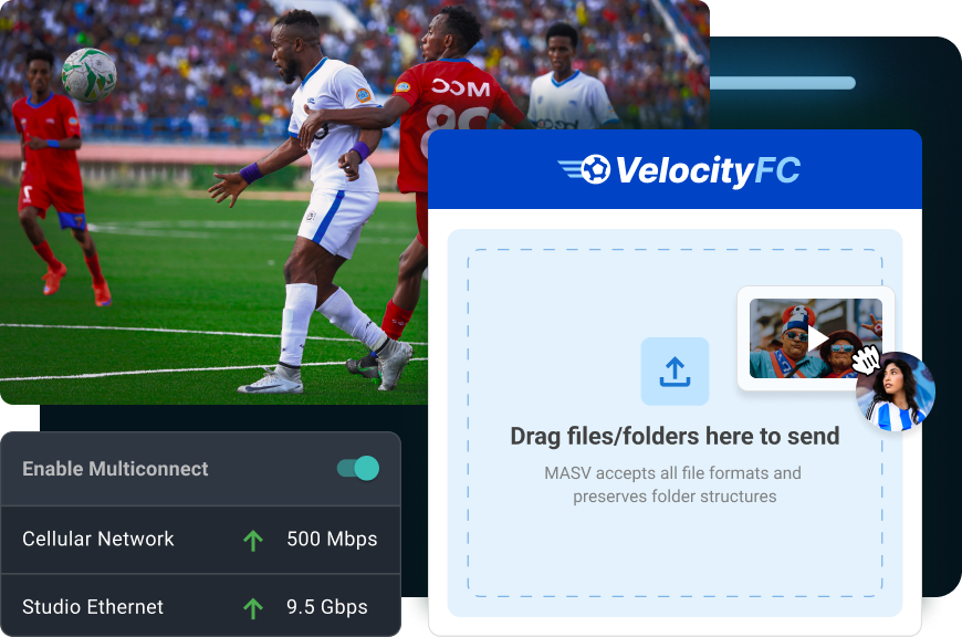 Live broadcast file transfer
